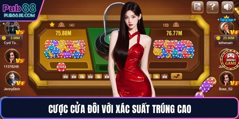 Cược cửa đôi với xác suất trúng cao